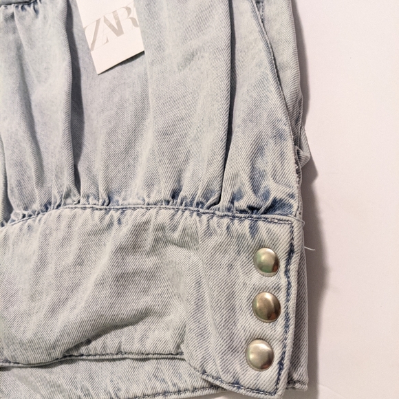 Zara Denim Crop Top - Picture 5 of 6